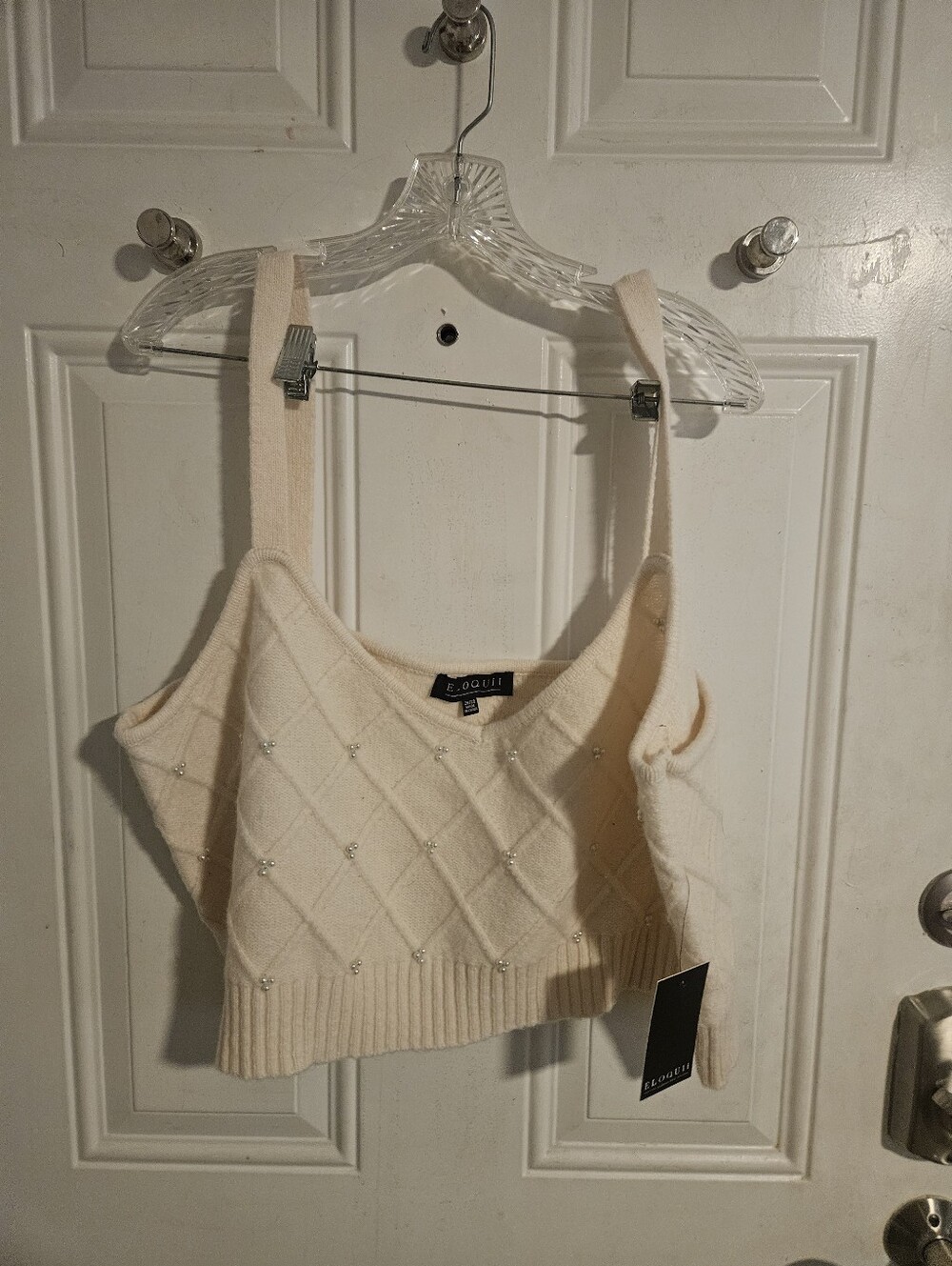 Eloquii Crop Top Pearl Detail Top 26/28 4x